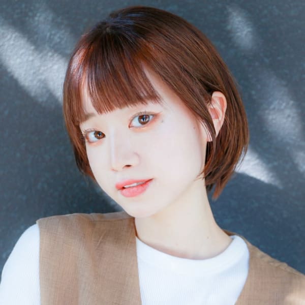 【ivy】オレンジカラー×ボブ