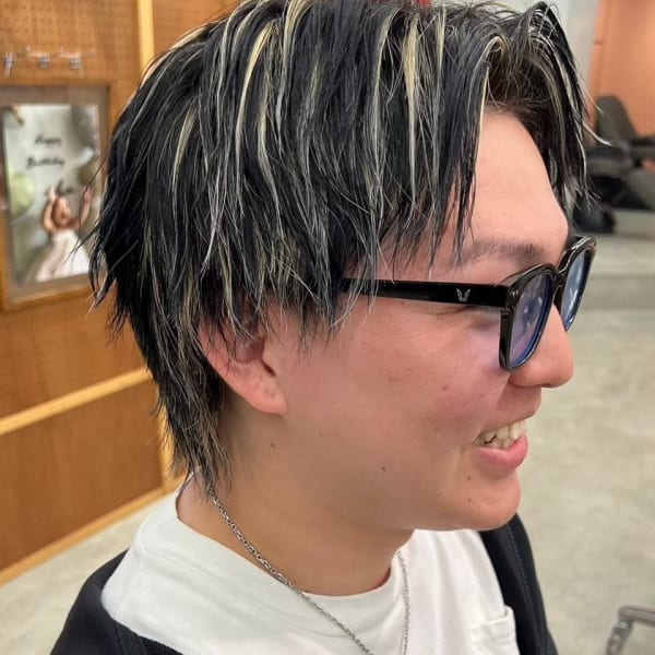 ハイライト/センターパート/デザインカラー