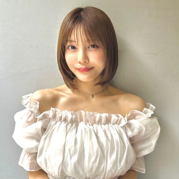 イメチェンヘアスタイル/レッドブラウン/フルバング/北千住