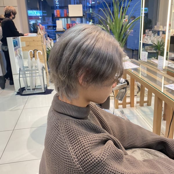 メンズウルフ×シルバーカラー