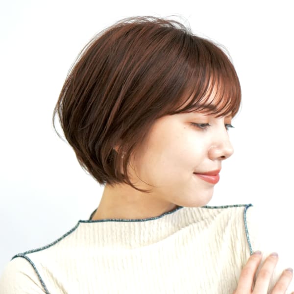 丸みが可愛い大人ショート