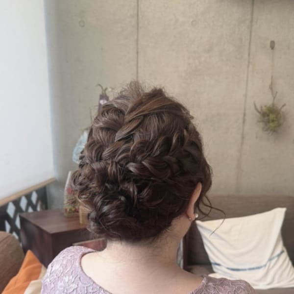 大人の編み込みアレンジ