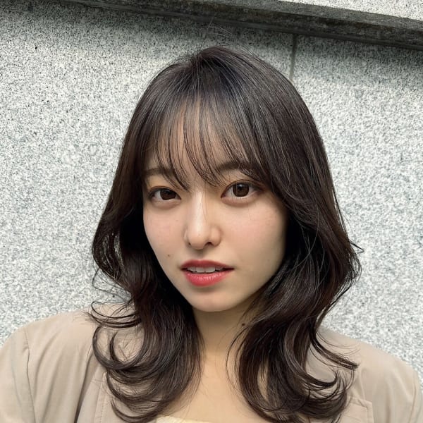 暗髪カラーのくびれセミディ【銀座/有楽町】30代40代50代|銀座 Respia