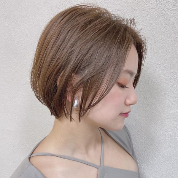 前髪なし大人ショートボブ20代30代40代表参道|NATSUYA