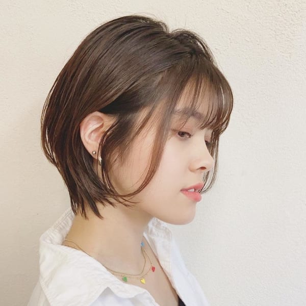 前髪あり大人ショートボブ20代30代40代表参道|NATSUYA