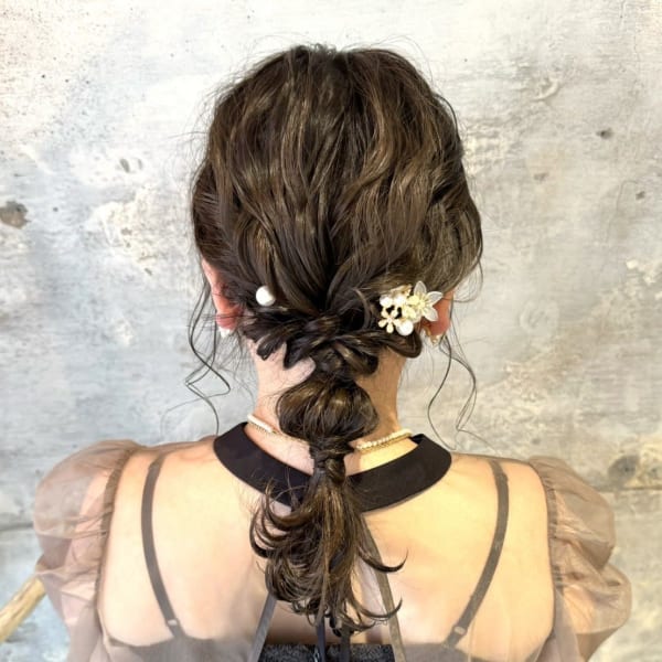 結婚式 パーティヘアセット