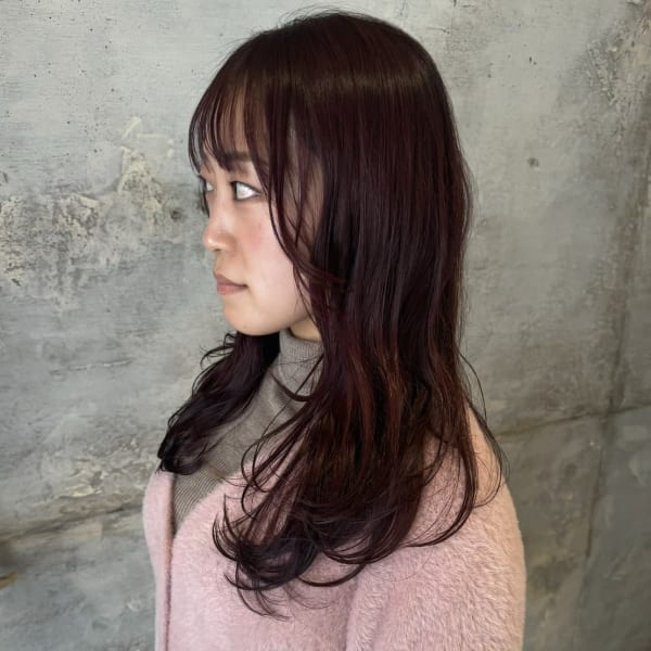 レイヤーカット×ローズピンク　ロング/20代/30代|fue’