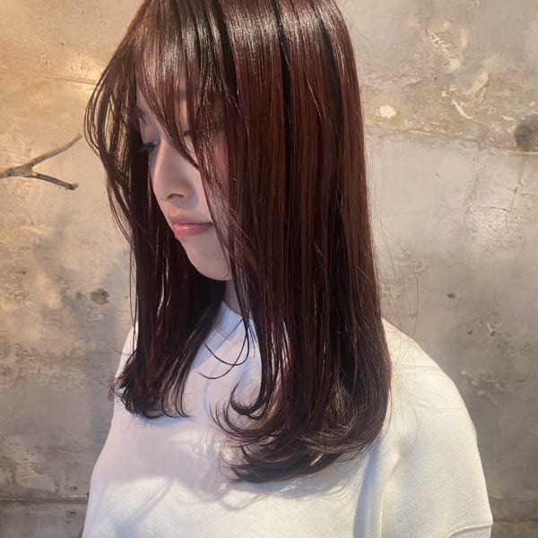 ピンクブラウン　セミロング/20代/30代/40代|fue’