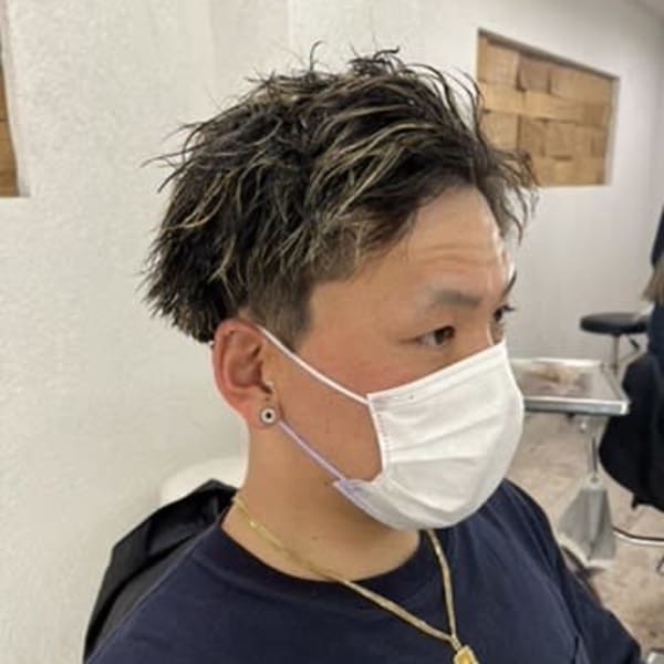 ヘルシーショート美髪ハイライトベージュカラー練馬所沢