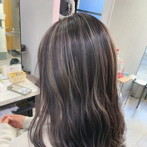 ヘルシーロング美髪ケアブリーチコントラストハイライト所沢練馬