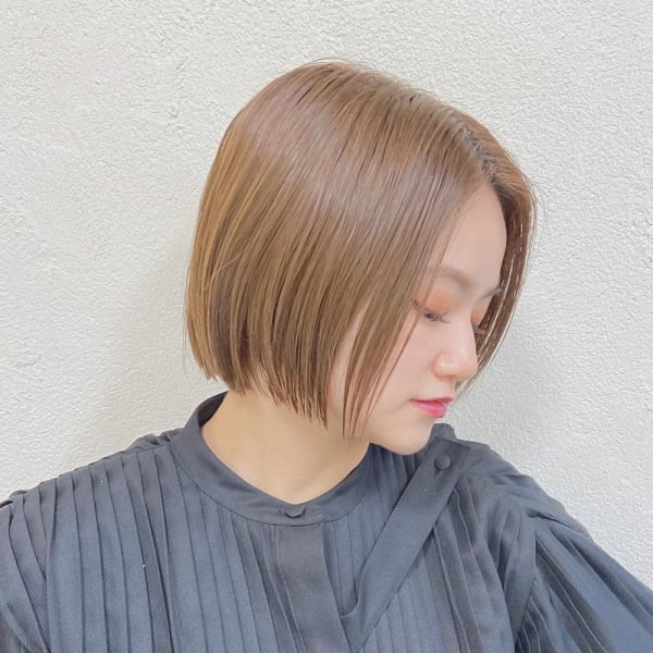 前髪なし大人ショートボブ20代30代40代表参道|NATSUYA
