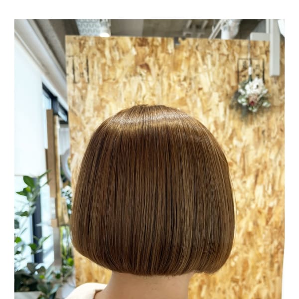 『王道ボブスタイル』髪質改善カラー/大人かわいいショートボブ|Vanguard早稲田