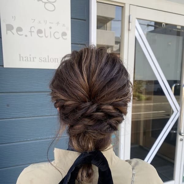 【Re.felice／札幌】結婚式ダウンスタイルヘアセット