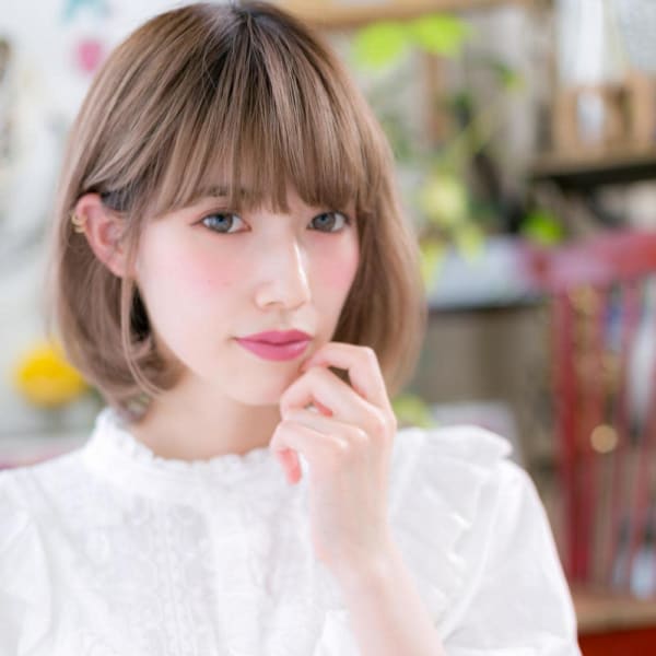 Aライン小顔内巻きワンカール前下がりボブ20代30代40代