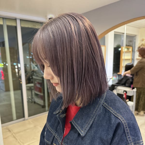 ラベンダーベージュ/ボブ|hair nicole