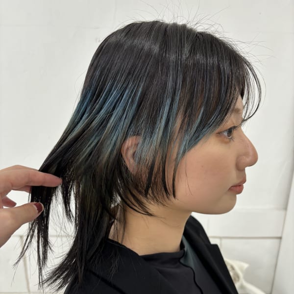 デザインカラー×ウルフカット