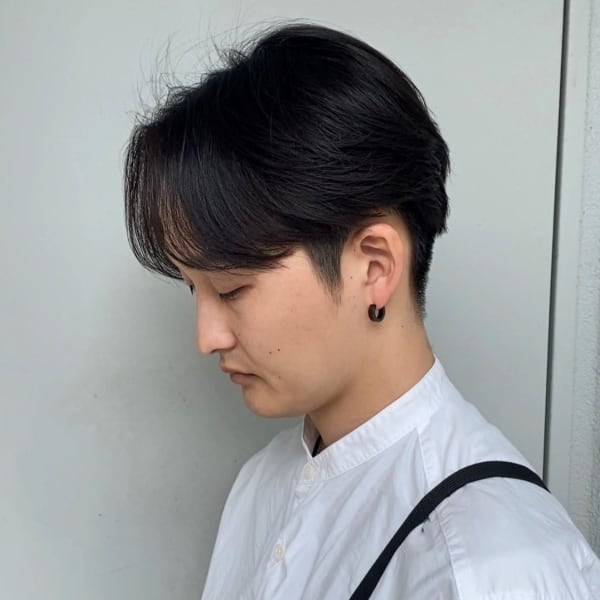 韓国風センターパートスタイル