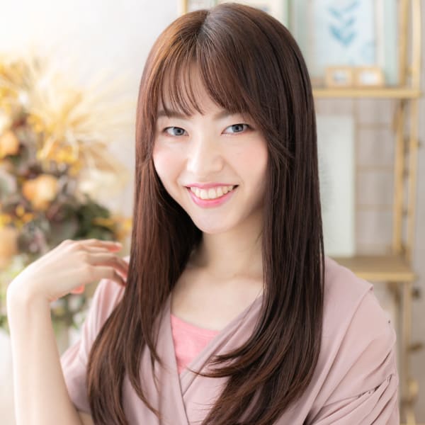 艶カラーミルクティーピンクエアストレート レイヤーロング