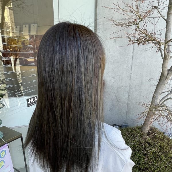 ハイライトで白髪ぼかし