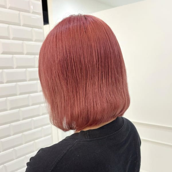 ブリーチ2回必須まろやかピンクベージュ＊まゆ