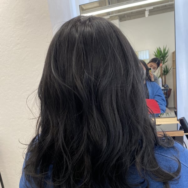 ★イルミナカラー★暗め髪色/深い透明感/透け感に色を感じる