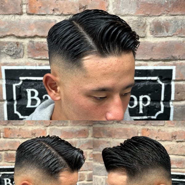 サイドパート×スキンフェード