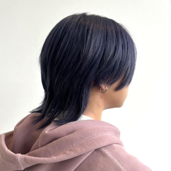 センターパート　ウルフ　ネイビーブルーカラー|CAPA south 春日・大野城店