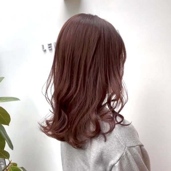 黒髪/グレーベージュ/レイヤーロング/前髪パーマ/仙台