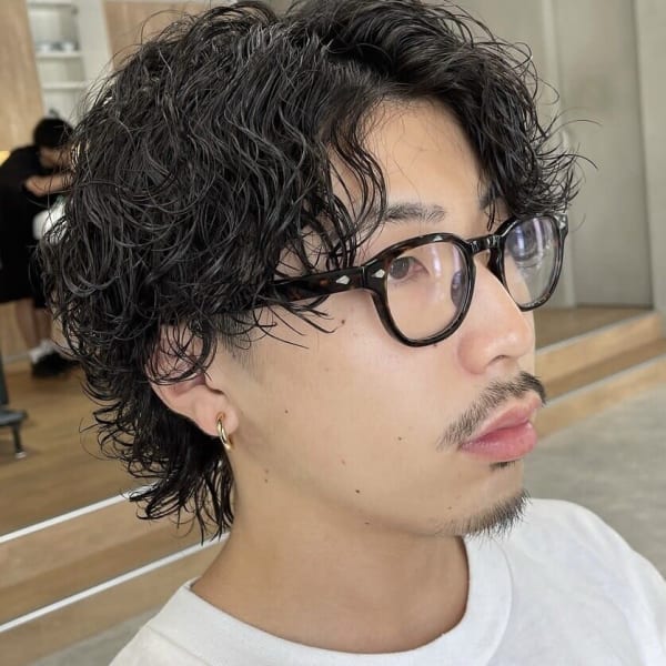 【メンズ限定】カット＋スパイラルパーマ　常田大希さん風