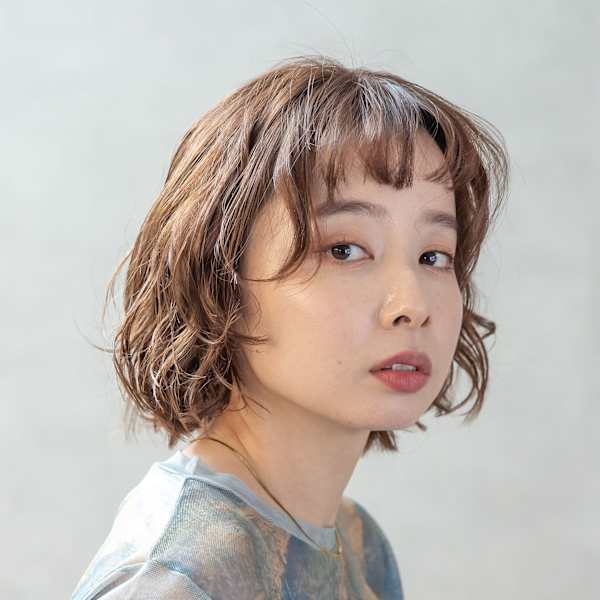 360度可愛いショートボブ×ゆるふわパーマ|SALONS HAIR 舟入幸町店