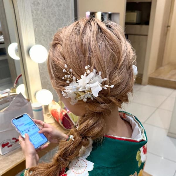 [aina]ヘアアレンジ/ヘアセット/編み下ろし