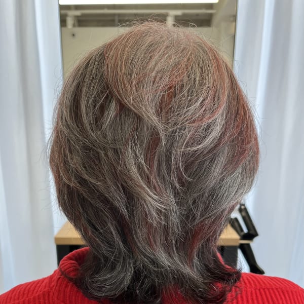 ★お洒落グレイヘア★ウルフメッシュ