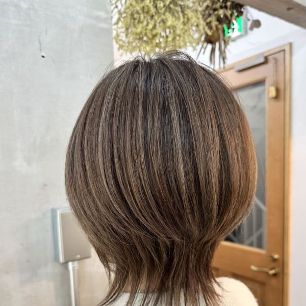 wolf cut × highlight