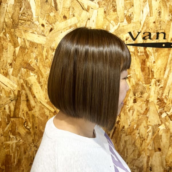 髪質改善カラー/艶めくボブ|Vanguard早稲田