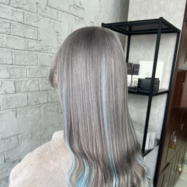 ダブルカラーブリーチハイトーンホワイトベージュ