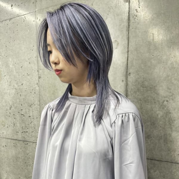 ★ラベンダーブルーシルバーのバレイヤージュ★