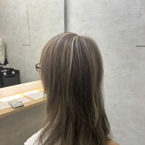 白髪ぼかしハイライト