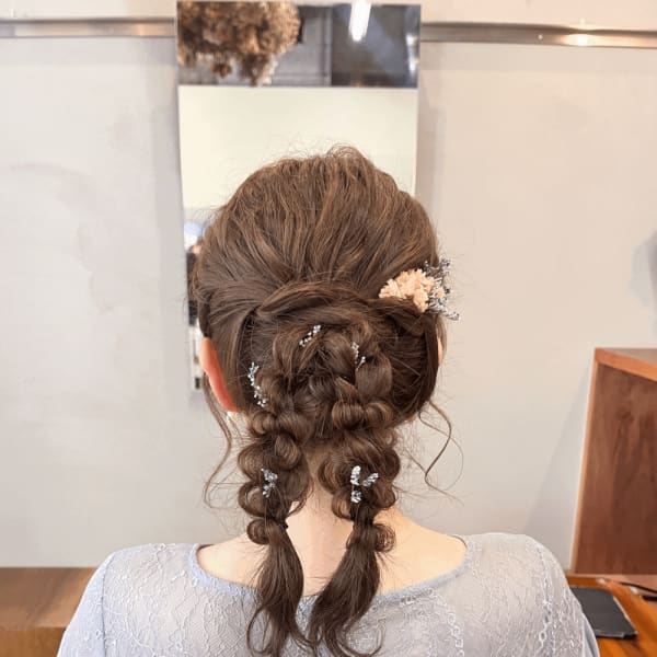 《花屋併設》ツイン編みおろし