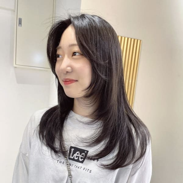 【rizu】#顔まわりレイヤー#レイヤーカット#小顔ヘア