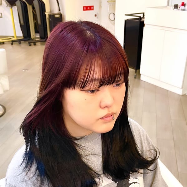 ブリーチ縮毛矯正&ルーツカラー