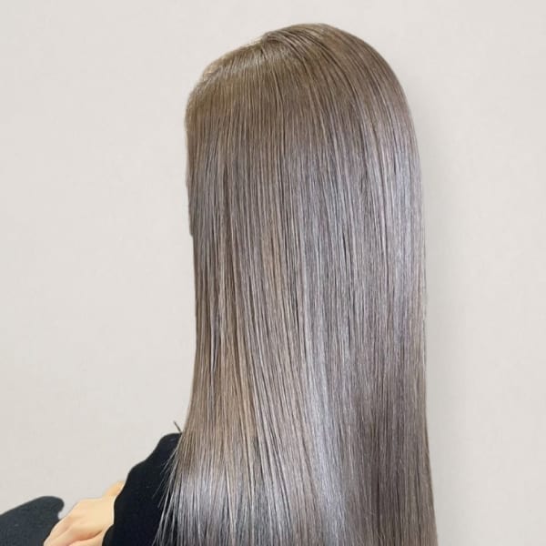 20代30代40代髪質改善カラーショコラアッシュ艶感ロブヘア|髪質改善＆縮毛矯正 Still hair 【スティルヘア】