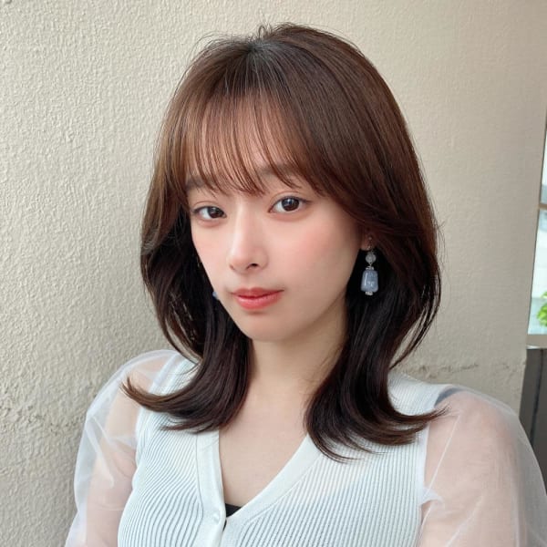美髪/髪質改善/韓国/切りっぱなしボブ/フェイスレイヤー