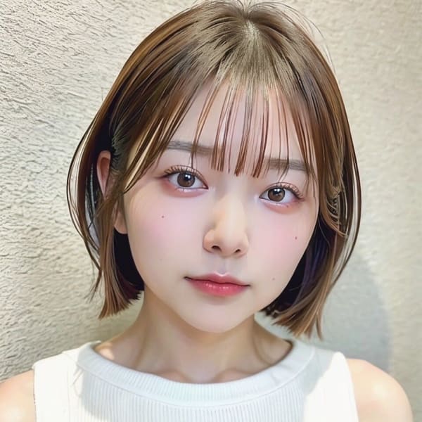ショートカット×ひし形ショートボブ×グレージュ20代30代4