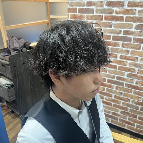 波巻きパーマ