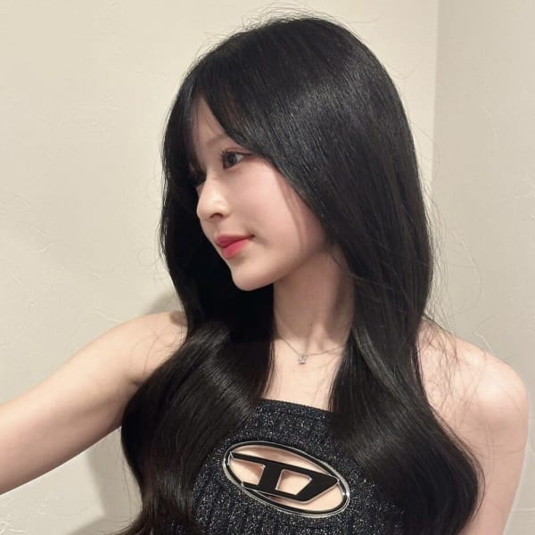 韓国レイヤーカットワンホンヘアロングウルフカット姫カット