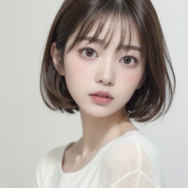 /大人美人ショート×グレージュ