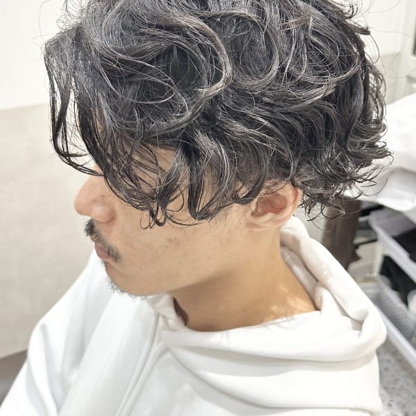 かきあげスパイラルパーマ/20代30代40代/各務原