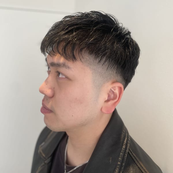 スキンフェード×アイロンパーマ|Pu-ro Barber