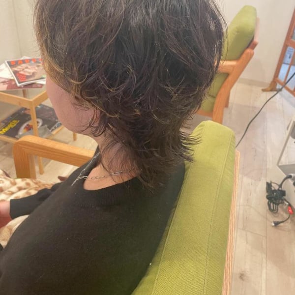 ウルフカット×パーマ