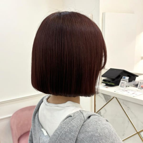 ブリーチなしの色落ちが綺麗なピンク＊まゆ